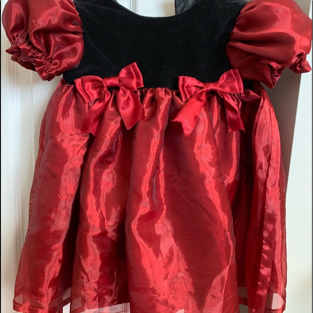 Homemade res holiday infant dress.